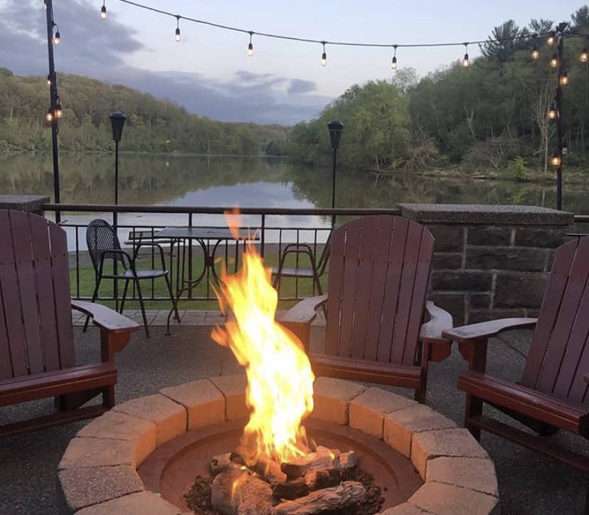 OTB Bicycle Cafe is one of the restaurants in Pittsburgh with outdoor fire pits. 