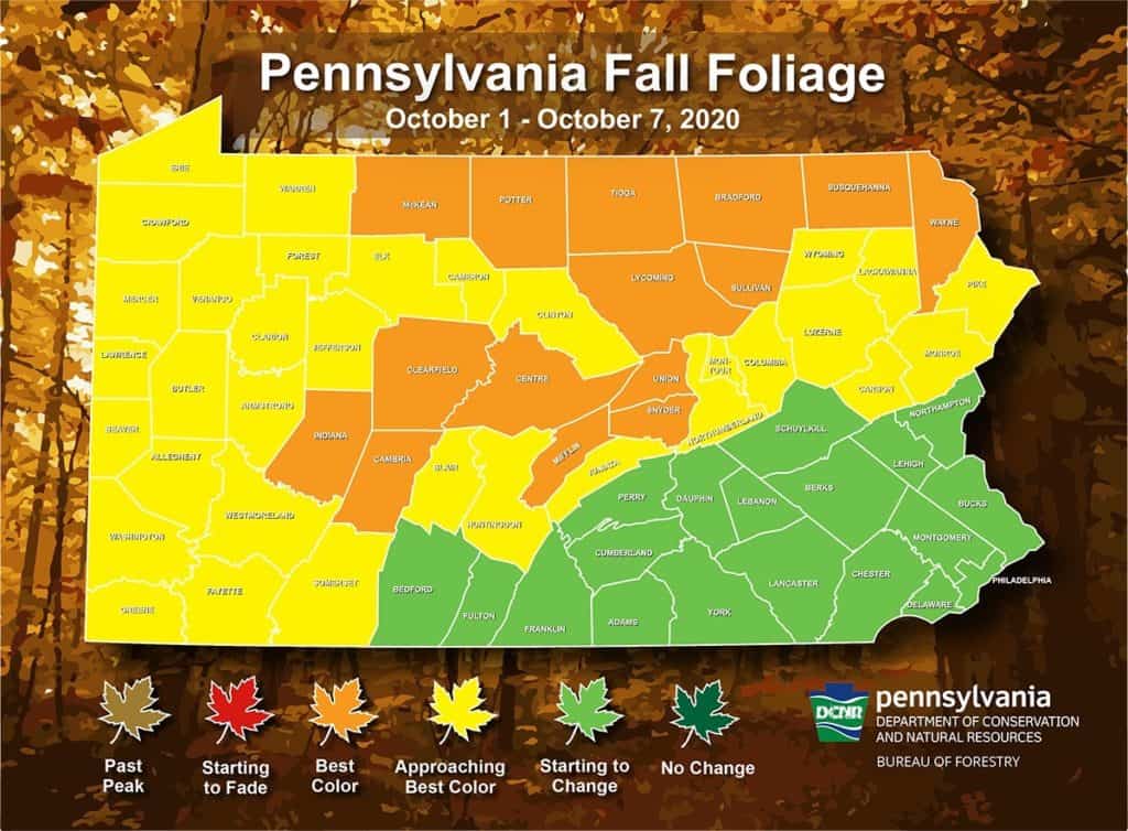 Pa Fall Foliage Map 2021 - Large World Map