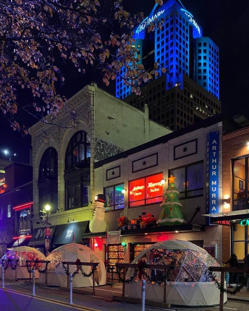 Miracle PGH is a Pittsburgh restaurant with outdoor igloos. 