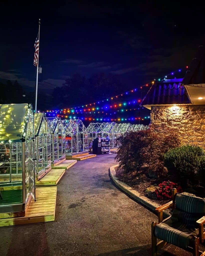 North Park Lounge is a Pittsburgh restaurant with outdoor igloos. 